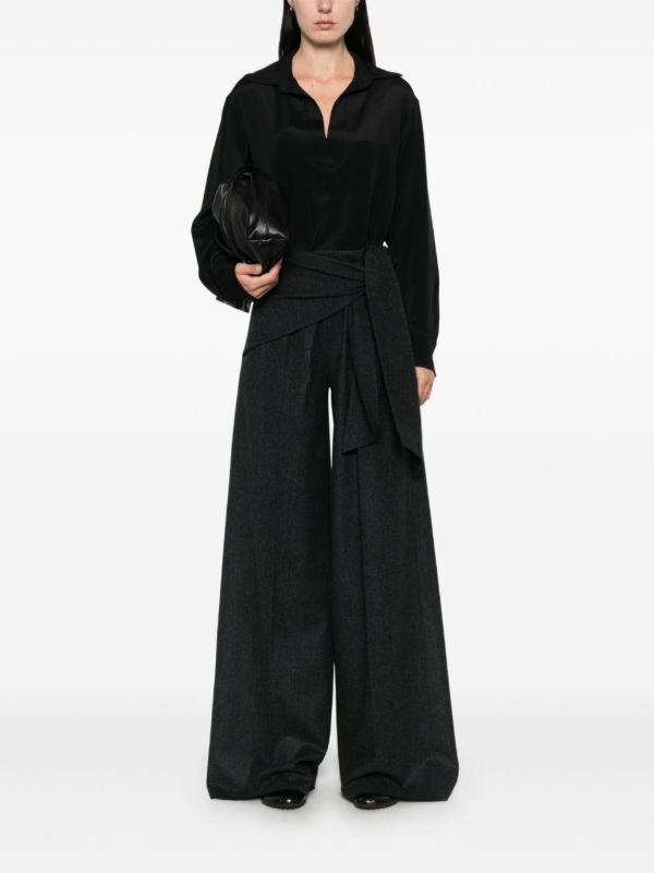 Browns Max Mara Felt Palazzo Pants | Browns Wide-Leg Pants