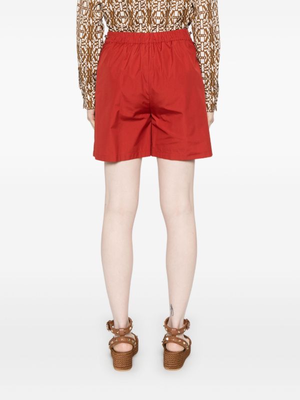 Browns Max Mara Red Cotton Shorts | Browns Short & Mini Shorts