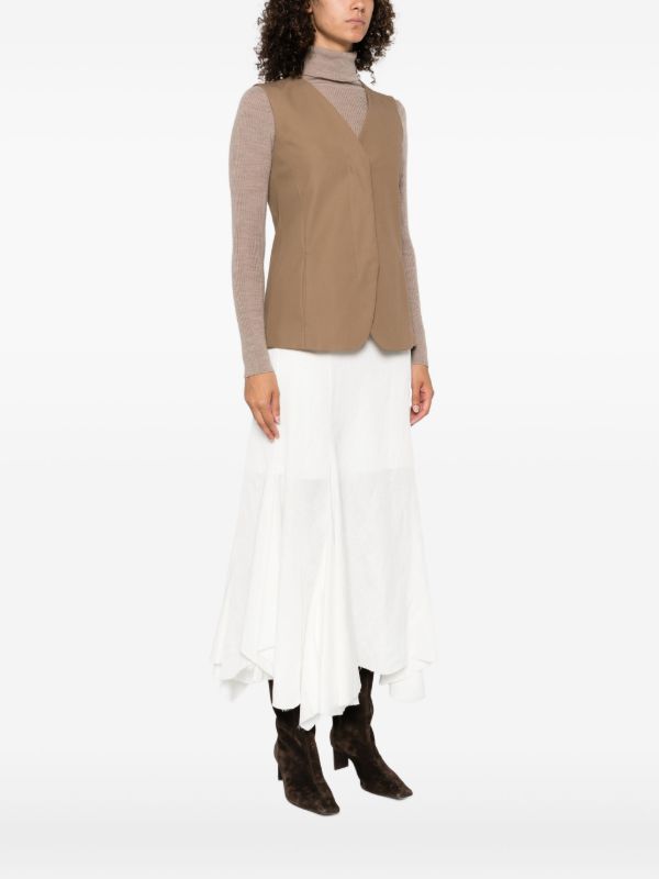 Browns Max Mara Sleeveless V-neck Vest | Browns Vests & Tank Tops