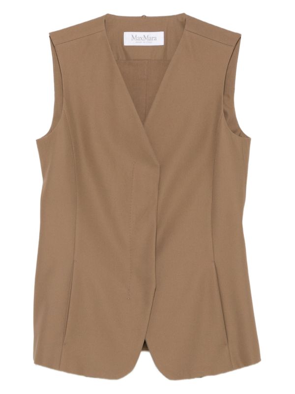 browns Max Mara sleeveless V-neck vest | Browns Vests & Tank Tops