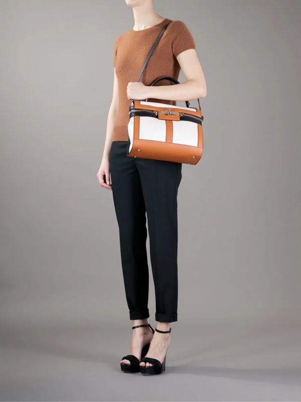 Browns Max Mara Tri-colour Zip Up Tote | Browns Shoulder Bags