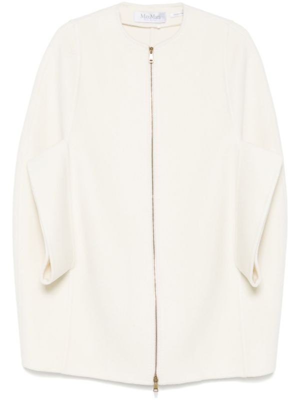 browns Max Mara White Placido Coat | Browns Single Breasted Coats