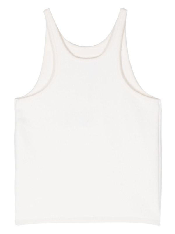 Browns Max Mara White Vanisé-Knit Tank Top | Browns Knitted Tops