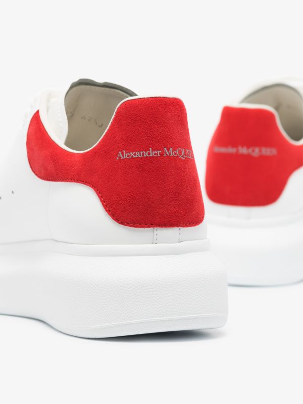 Browns Men's Alexander McQueen White And Red Oversized Sneakers | Browns Low-Tops