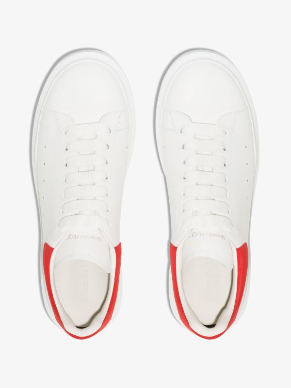 Browns Men's Alexander McQueen White And Red Oversized Sneakers | Browns Low-Tops