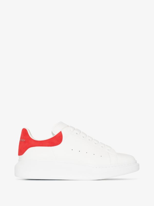 browns Men's Alexander McQueen white and red Oversized sneakers | Browns Low-Tops