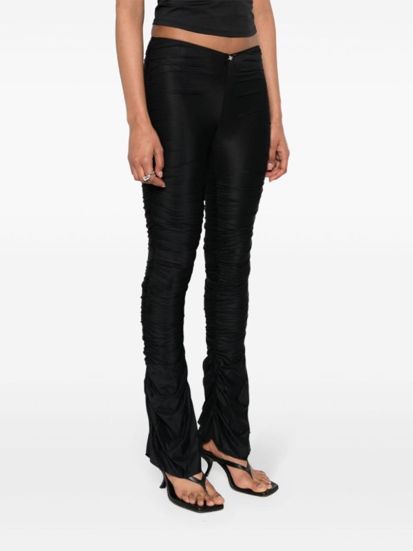 Browns MISBHV Black Draped Flared Trousers | Browns Flared & Bell-Bottom Pants