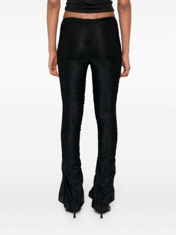 Browns MISBHV Black Draped Flared Trousers | Browns Flared & Bell-Bottom Pants