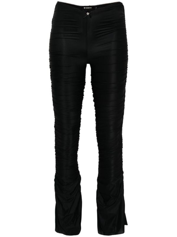 browns MISBHV black draped flared trousers | Browns Flared & Bell-Bottom Pants