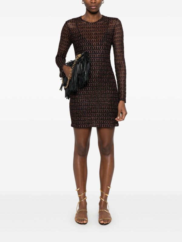 Browns Missoni Black Crochet-Knit Mini Dress | Browns Day Dresses