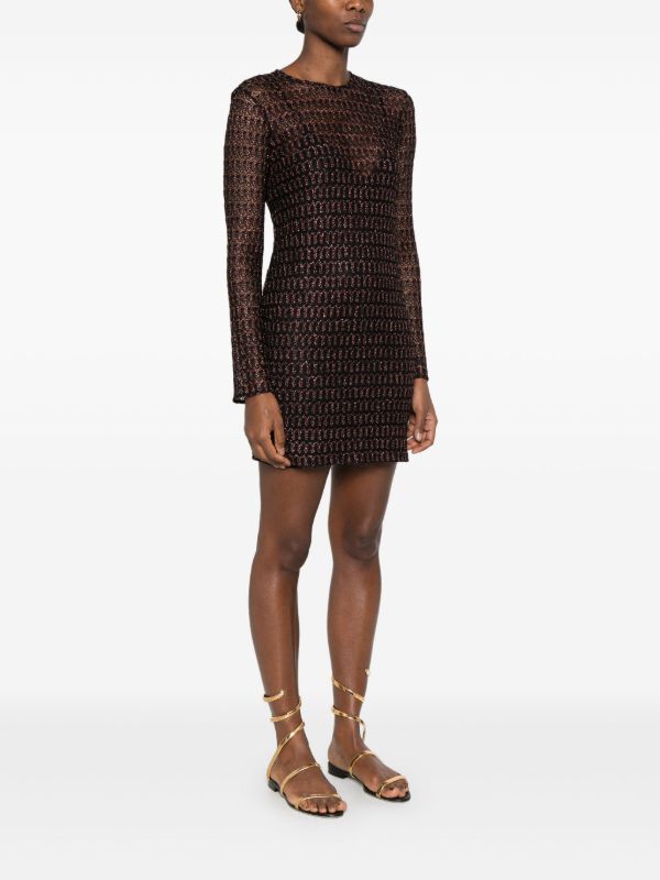 Browns Missoni Black Crochet-Knit Mini Dress | Browns Day Dresses