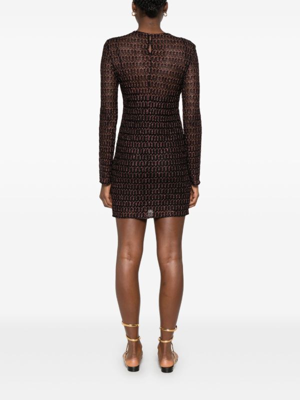 Browns Missoni Black Crochet-Knit Mini Dress | Browns Day Dresses