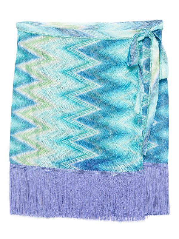 browns Missoni fringed wrap mini skirt | Browns Beach Cover-Ups