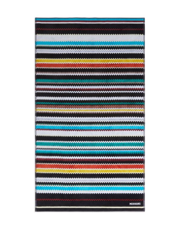 Browns Missoni Home Black Curt Cotton Beach Towel | Browns Beach Cover-Ups