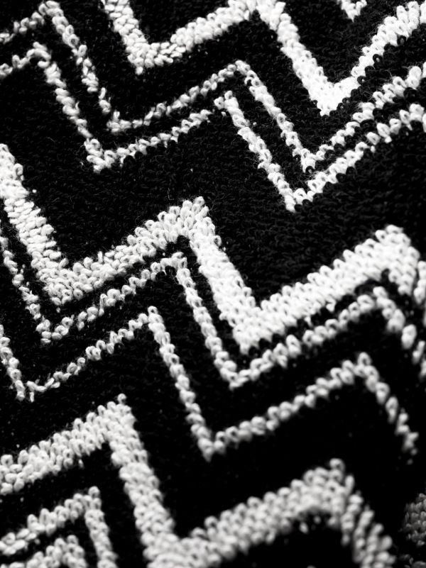 Browns Missoni Home Black Keith Zigzag-Pattern Hooded Bathrobe | Browns Dressing Gowns & Robes