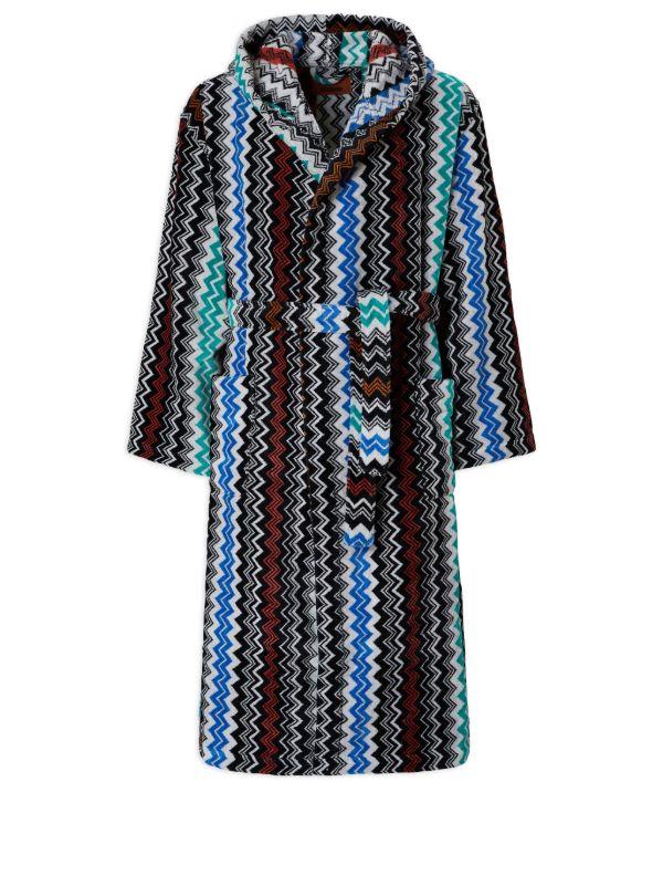 browns Missoni Home Black Zigzag Cotton Terry Bathrobe | Browns Towels