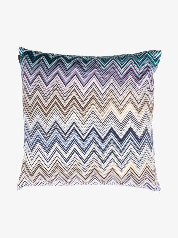 Browns Missoni Home Blue Jarris Zigzag Cotton Cushion | Browns Cushions