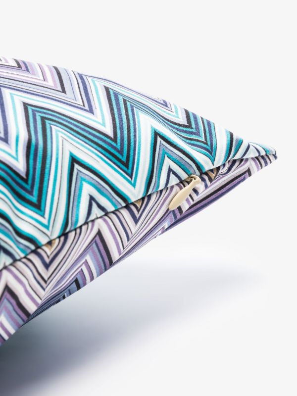 Browns Missoni Home Blue Jarris Zigzag Cotton Cushion | Browns Cushions
