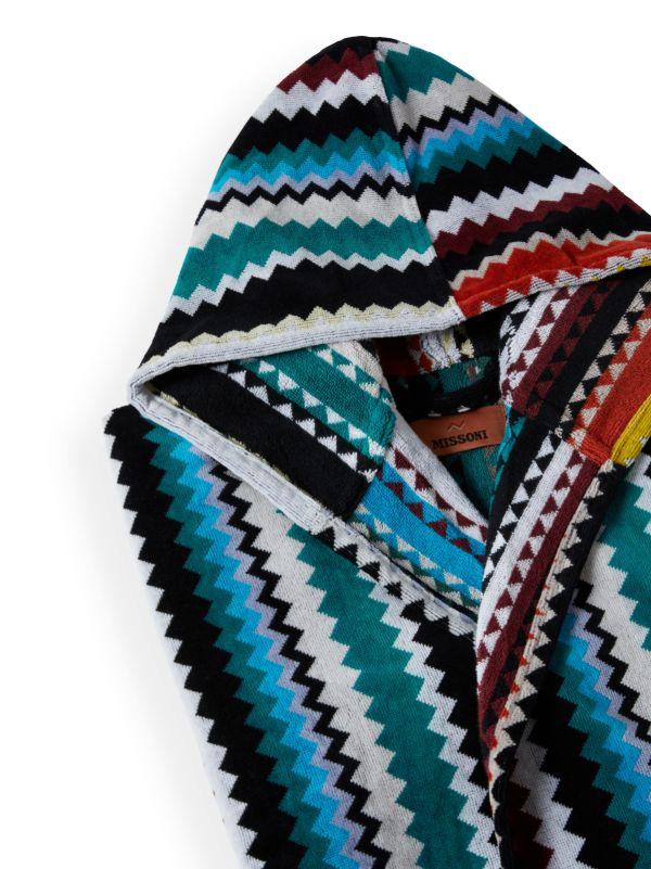 Browns Missoni Home Blue Zigzag Cotton Terry Bathrobe | Browns Towels