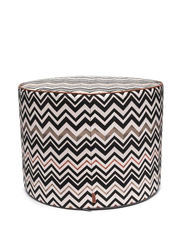 Browns Missoni Home Brown Belfast Zigzag Pouf | Browns Chairs & Stools