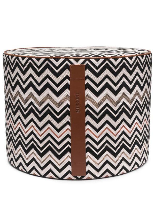 browns Missoni Home Brown Belfast Zigzag Pouf | Browns Chairs & Stools