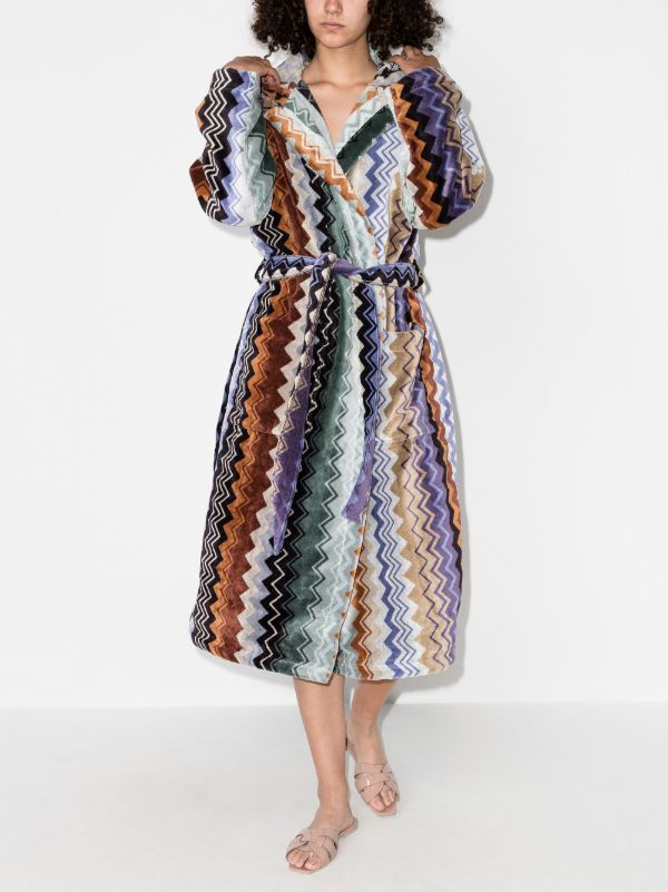 Browns Missoni Home Giacomo Hooded Cotton Robe | Browns Dressing Gowns & Robes