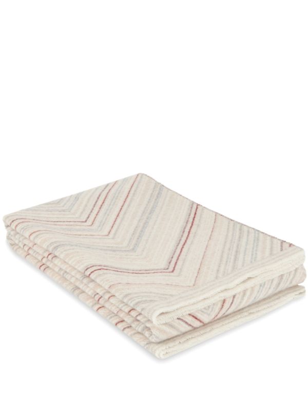 browns Missoni Home Light Beige Catullo Throw 130x190cm | Browns Blankets & Throws