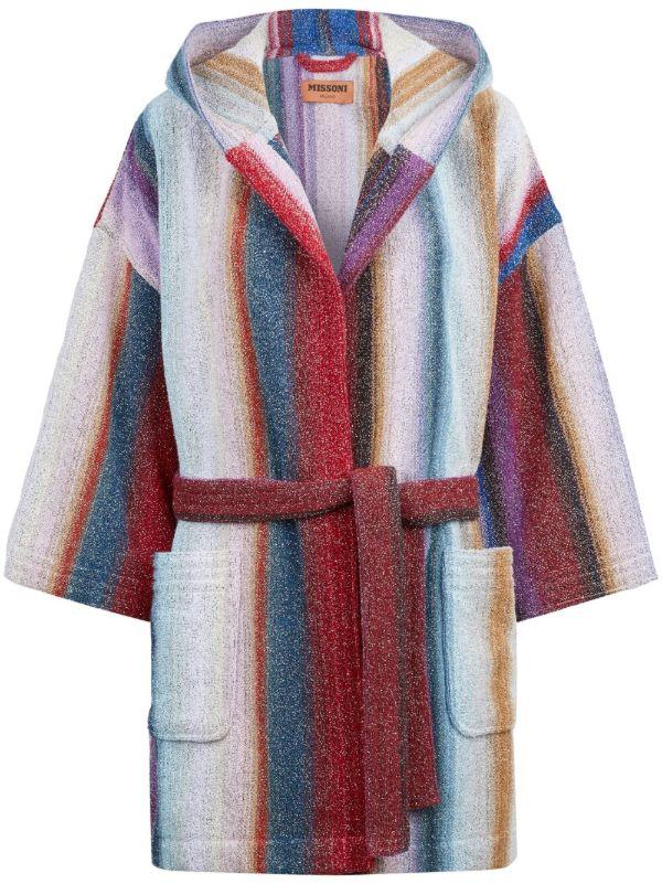 browns Missoni Home Multicolour Clancy striped bath robe | Browns Towels