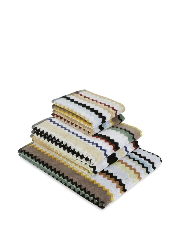 Browns Missoni Home Multicolour Curt Zigzag Five-Piece Towel Set | Browns Towels