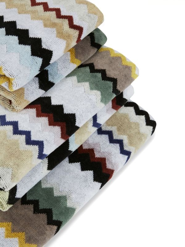 Browns Missoni Home Multicolour Curt Zigzag Five-Piece Towel Set | Browns Towels