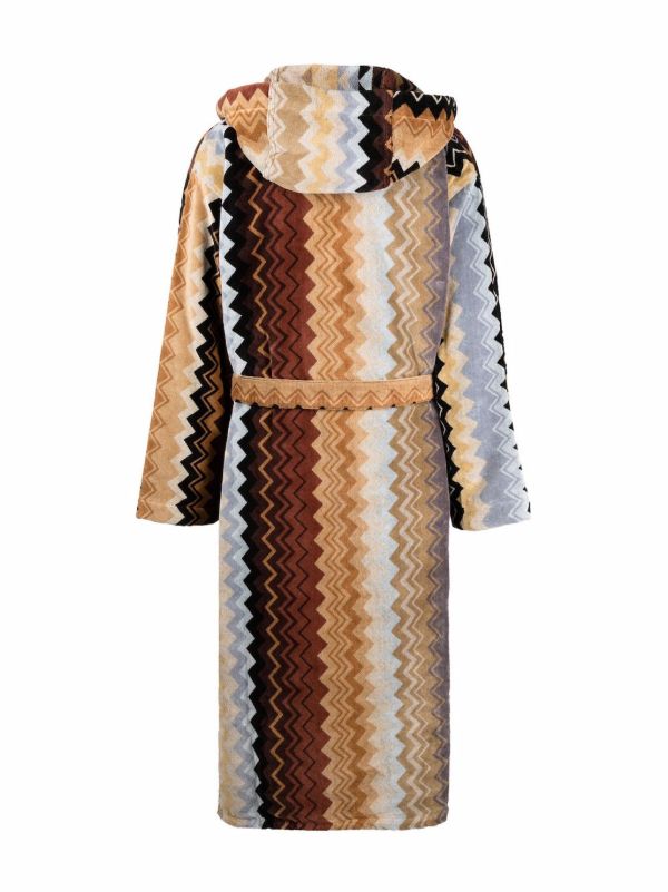 Browns Missoni Home Multicolour Giacomo Zigzag Cotton Robe | Browns Dressing Gowns & Robes