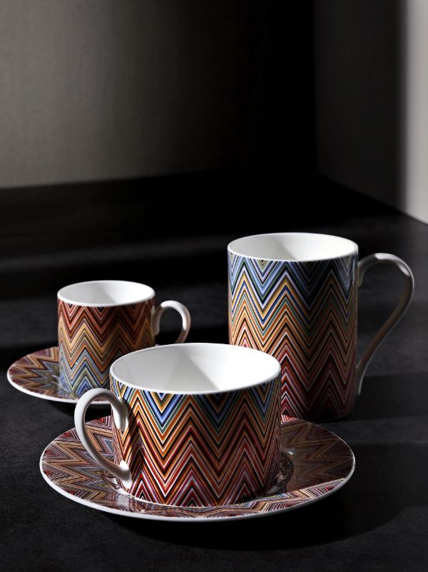 Browns Missoni Home Multicolour Jarris Zig-Zag Porcelain Tea Set | Browns Cups & Tea Sets