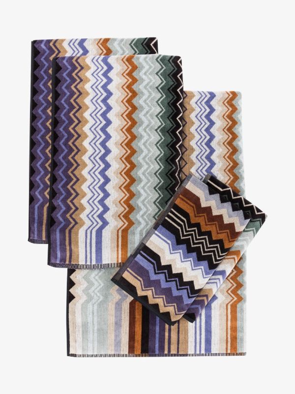 browns Missoni Home Multicoloured Giacomo Cotton Towel Set | Browns Towels