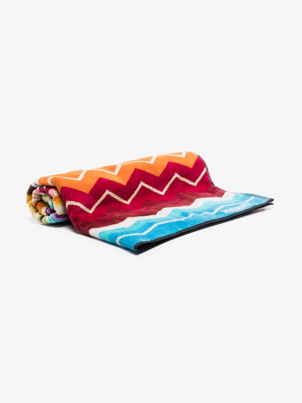 Browns Missoni Home Multicoloured Hugo Printed Cotton Towel | Browns Towels