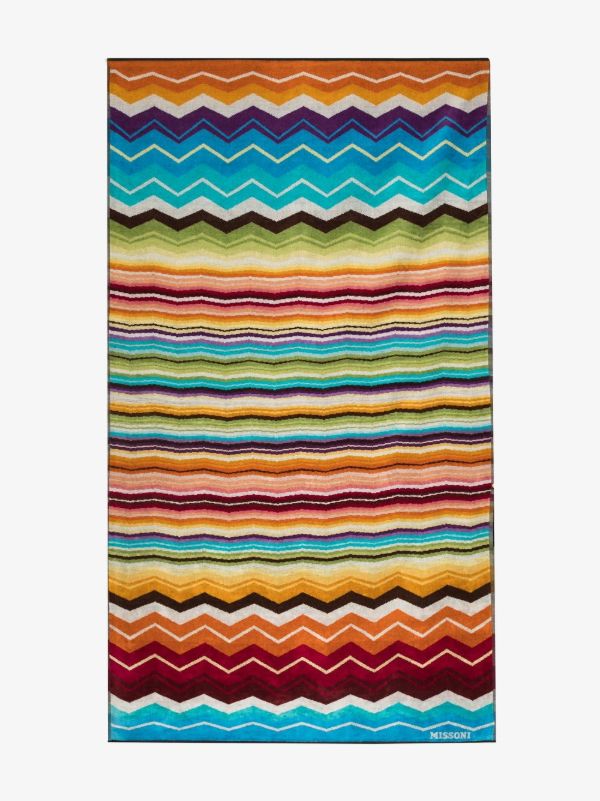 browns Missoni Home multicoloured Hugo printed cotton towel | Browns Towels
