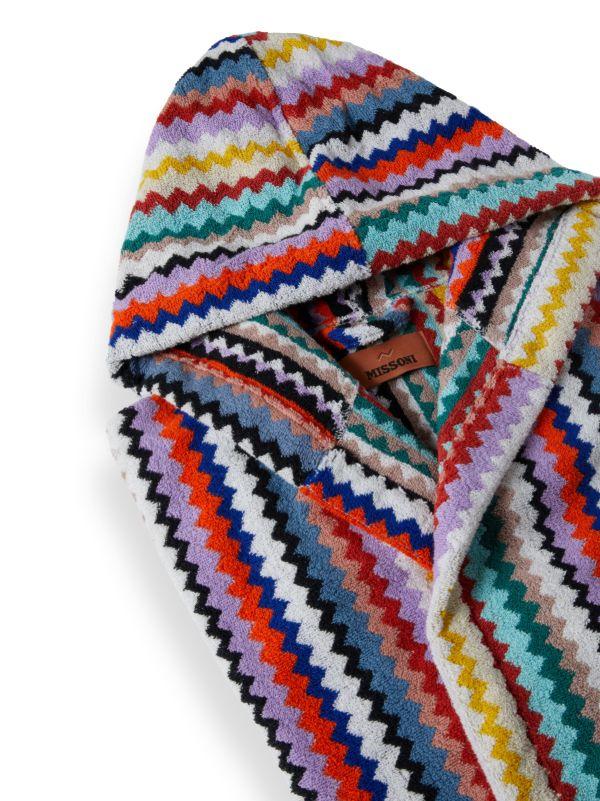 Browns Missoni Home Pink Zigzag Cotton Bathrobe | Browns Towels