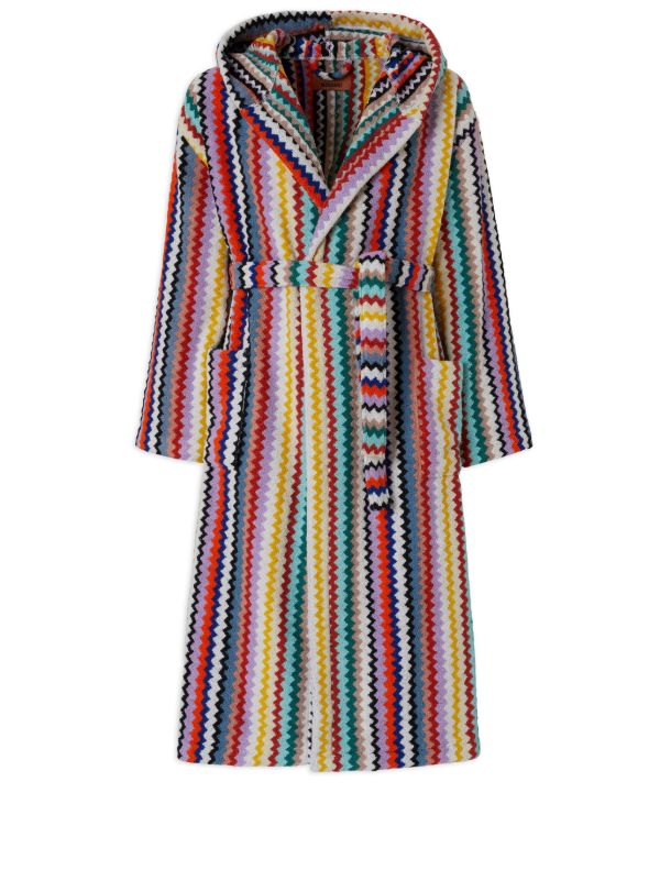 browns Missoni Home Pink Zigzag Cotton Bathrobe | Browns Towels