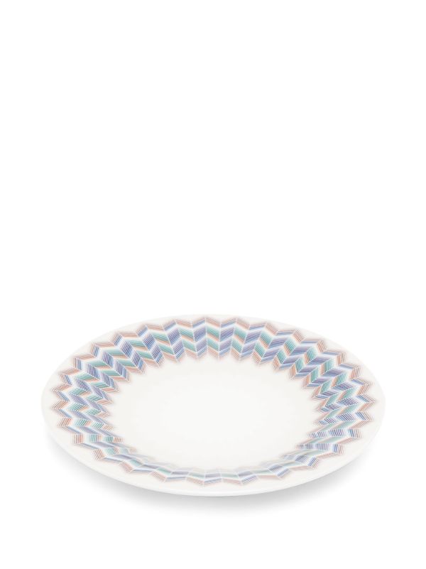 Browns Missoni Home White Zig Zag Jarris 148 Porcelain Bread Plate Set | Browns Plates & Bowls