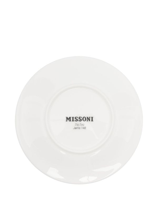 Browns Missoni Home White Zig Zag Jarris 148 Porcelain Bread Plate Set | Browns Plates & Bowls