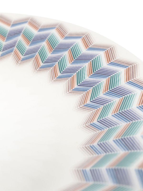 Browns Missoni Home White Zig Zag Jarris 148 Porcelain Bread Plate Set | Browns Plates & Bowls