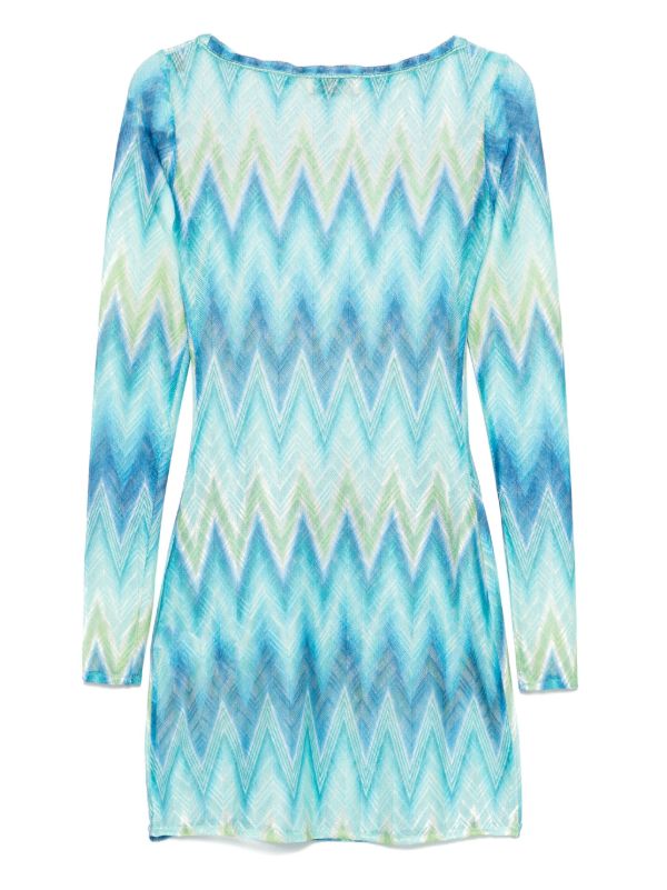 Browns Missoni Long-sleeves Mini Dress | Browns Beach Cover-Ups
