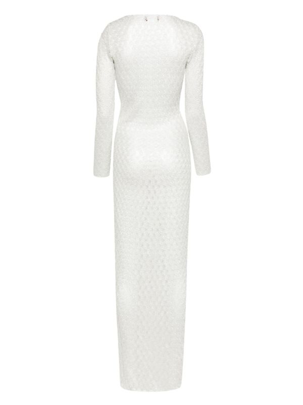 Browns Missoni White Lace Lurex Beach Dress | Browns Beach Dresses