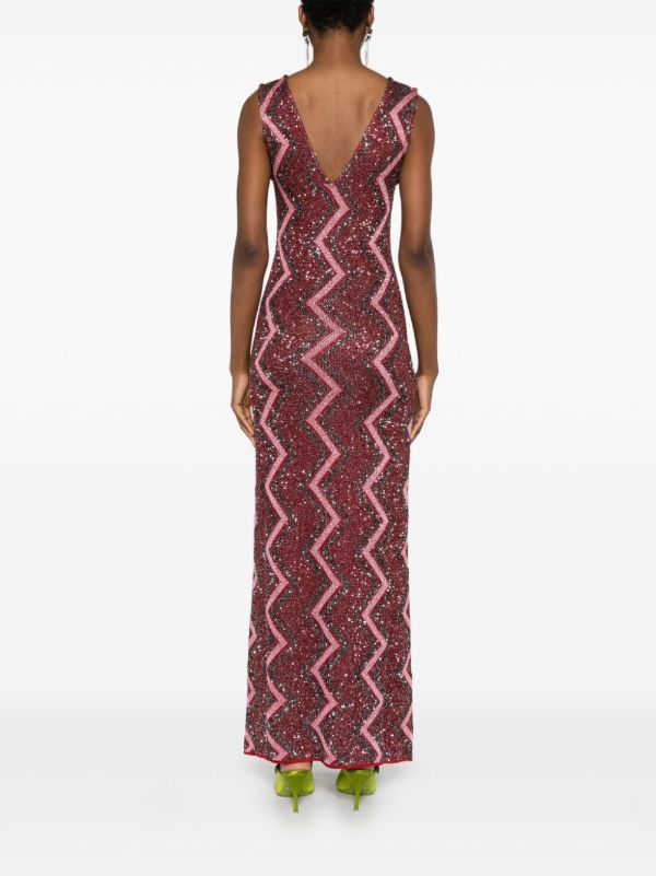 Browns Missoni Zig-Zag Plunging-Neckline Gown | Browns Evening Dresses