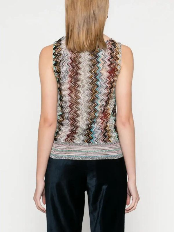 Browns Missoni Zigzag-motif Lamé Top | Browns Vests & Tank Tops
