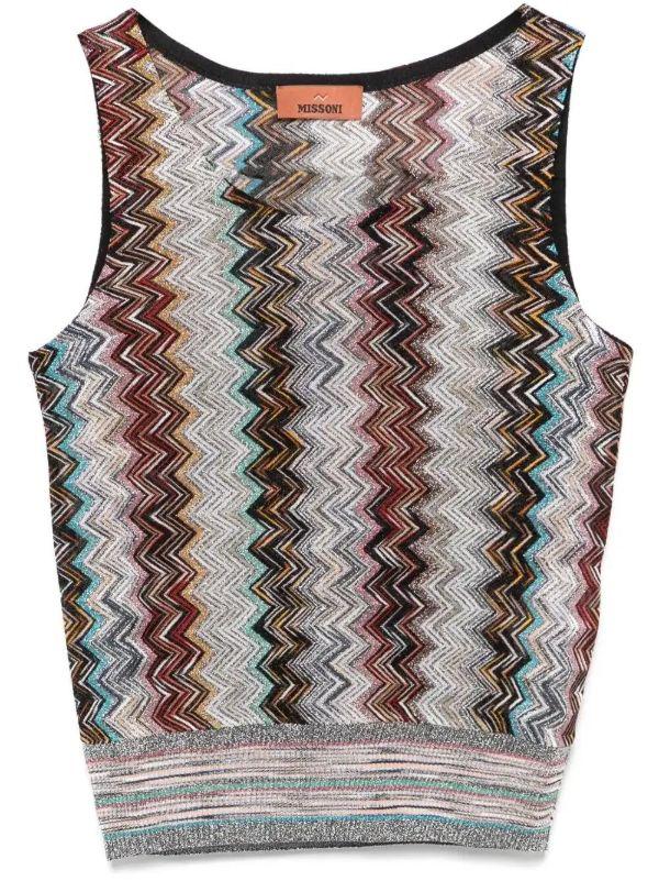 browns Missoni zigzag-motif lamé top | Browns Vests & Tank Tops
