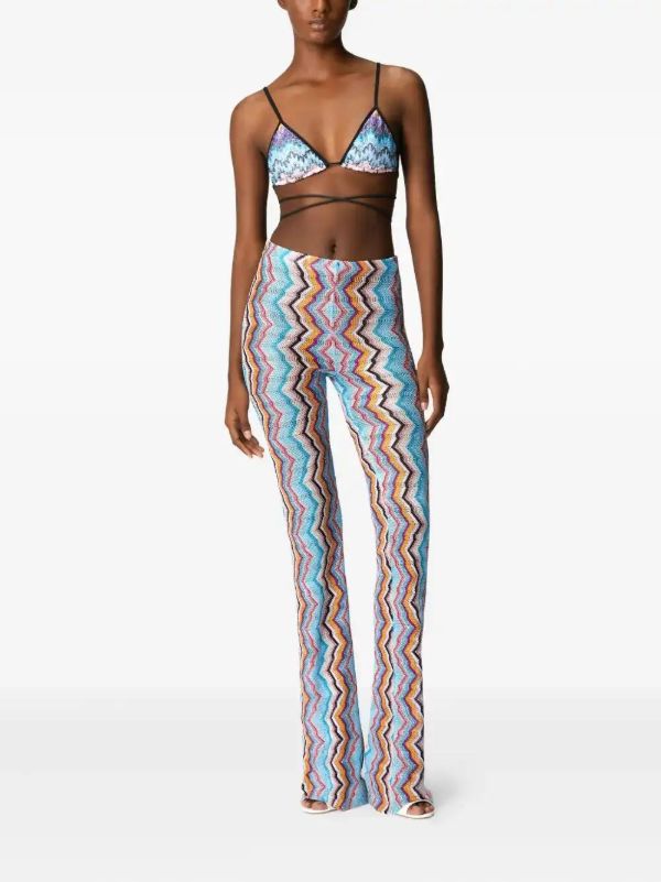 Browns Missoni Zigzag-pattern Trousers | Browns High Waisted Pants
