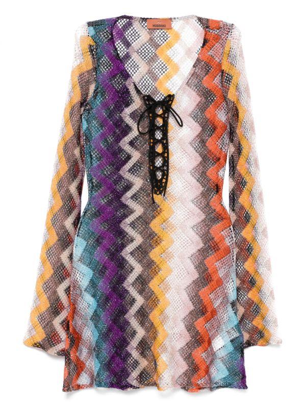 browns Missoni zigzag-woven mini dress | Browns Beach Dresses