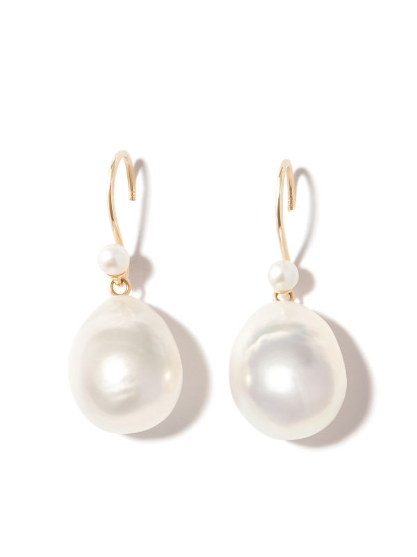 Browns Mizuki 14K Yellow Gold Sea Of Beauty Pearl Drop Earrings | Browns Fine Earrings