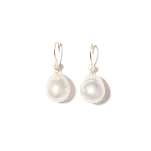 browns Mizuki 14K Yellow Gold Sea of Beauty Pearl Drop Earrings | Browns Fine Earrings