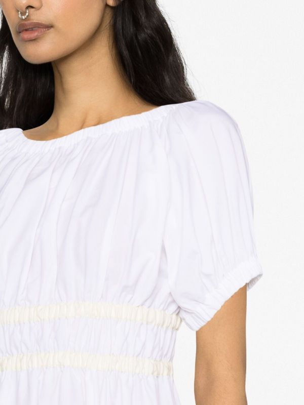 Browns Molly Goddard White Mags Taffeta Midi Dress | Browns Day Dresses